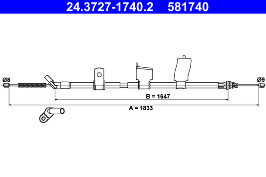 BOSCH 1987482629 Parking Brake Cable Pull