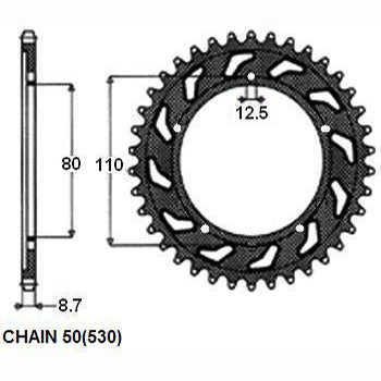 SUNSTAR SUNR1-5338-44 Chain Sprocket