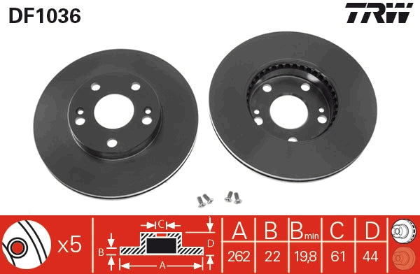 TRW MOTO DF1036 Brake Disc