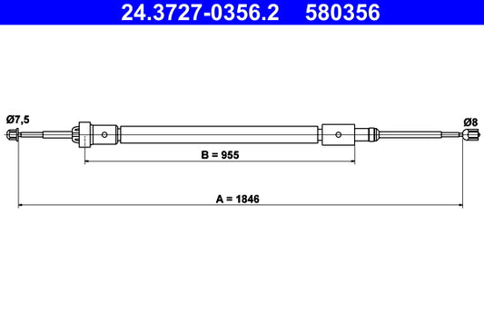BOSCH 1987482231 Parking Brake Cable Pull