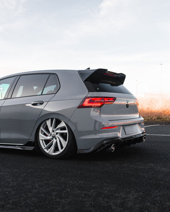 Zaero ZA-GOLF-8-GTI-DF VW GOLF GTI MK8 & MK8.5 EVO-1 GLOSS BLACK REAR DIFFUSER