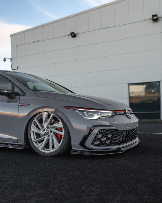 Zaero ZA-GOLF-8-GTI-FS VW GOLF R-LINE & GOLF GTI MK8 EVO-1 GLOSS BLACK FRONT SPLITTER