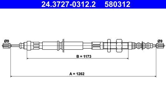 BOSCH 1987482542 Parking Brake Cable Pull