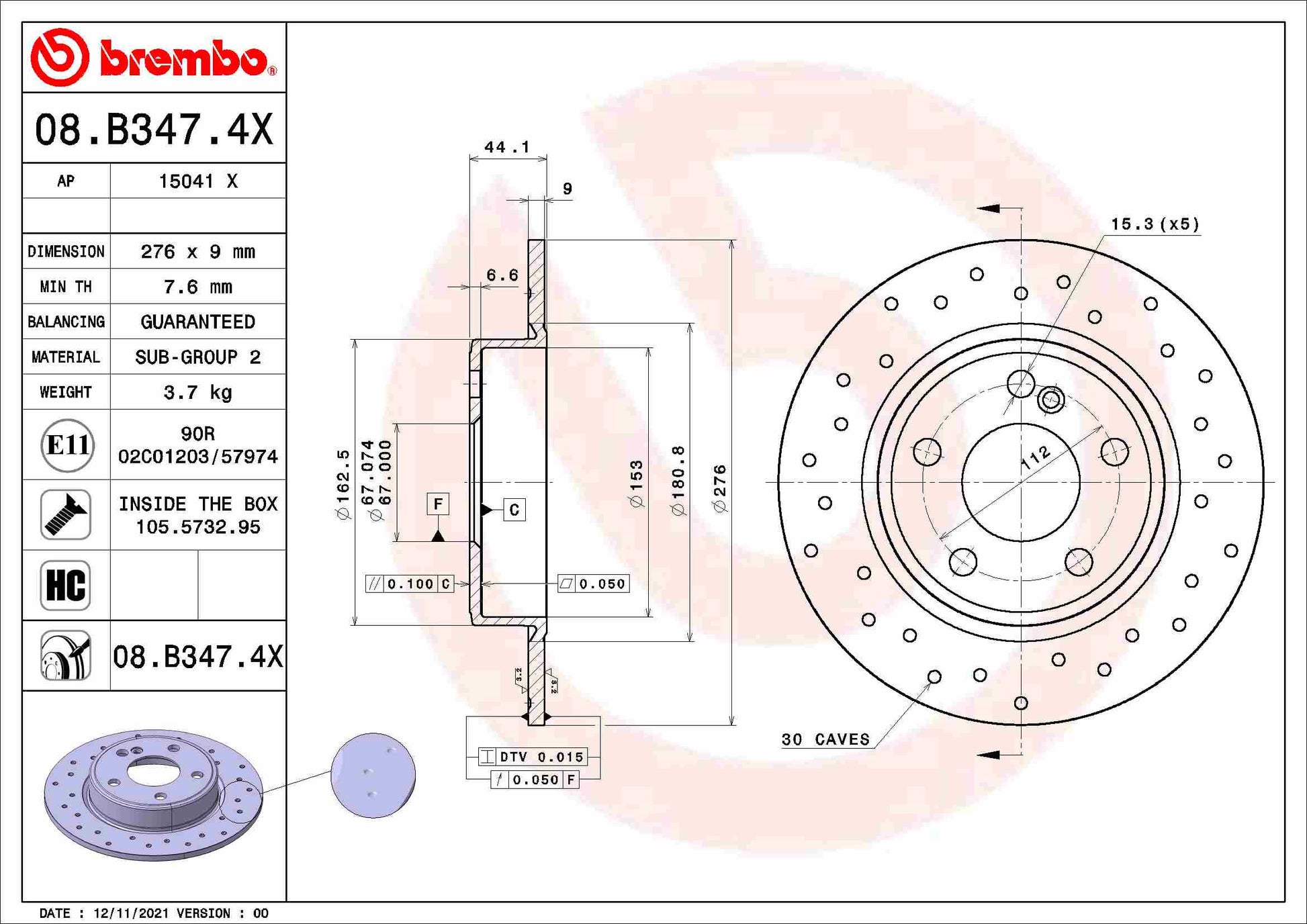 MERITOR MERSJ4076 Disc Brake Caliper Repair Kit