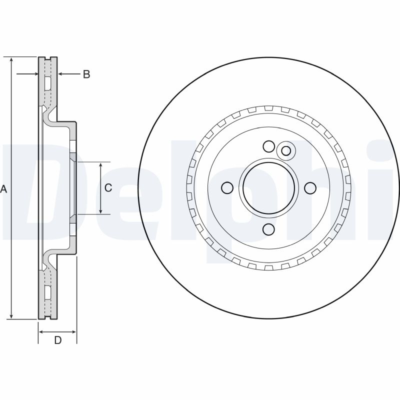 DELPHI BG4568C Brake Disc .