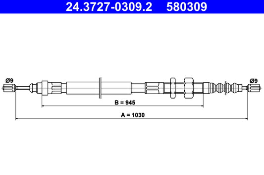 BOSCH 1987477955 Parking Brake Cable Pull