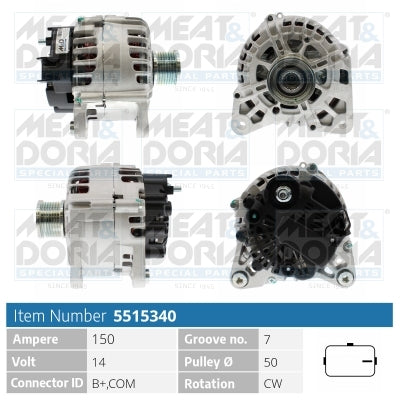 MEAT & DORIA MD5515340 Alternator