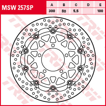 TRW MOTO MSW257SP Brake Disc