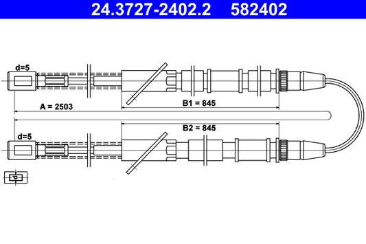 BOSCH 1987477827 Parking Brake Cable Pull