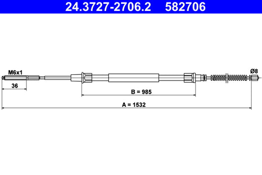BOSCH 1987482132 Parking Brake Cable Pull