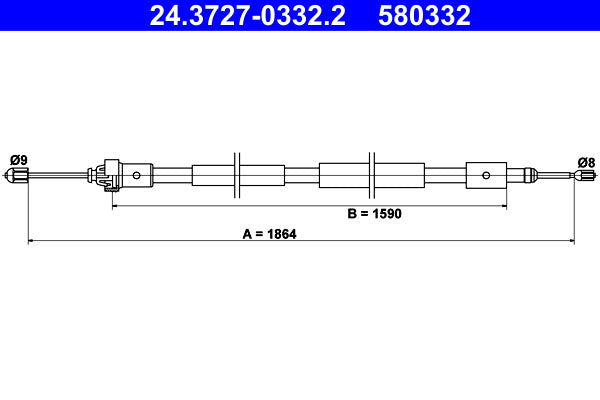 BOSCH 1987477990 Parking Brake Cable Pull