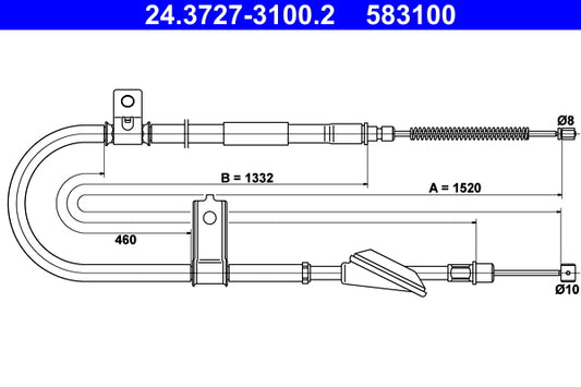BOSCH 1987477555 Parking Brake Cable Pull