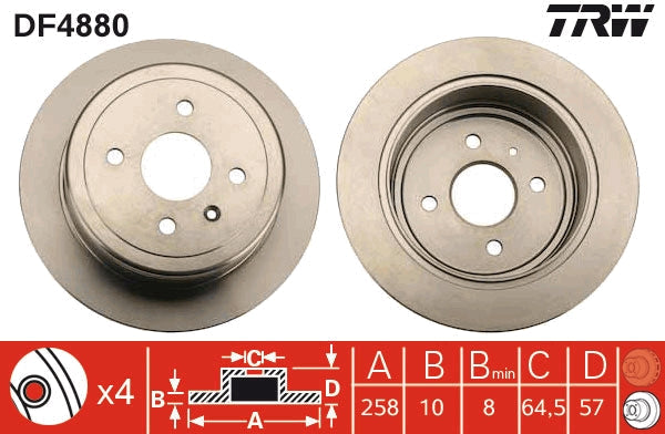 TRW MOTO DF4880 Brake Disc