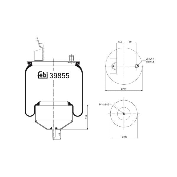 FEBI FE39855 Air Suspension Bellow