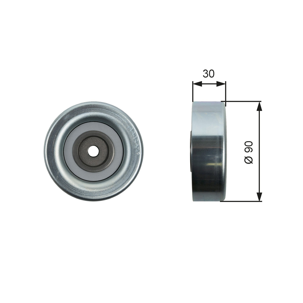 GATES GATT36415 V-Ribbed Belt Deflection/Guide Pulley