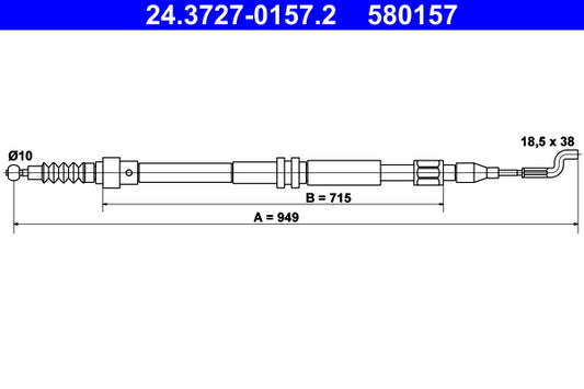 BOSCH 1987482334 Parking Brake Cable Pull