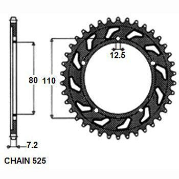 SUNSTAR SUNR1-4335-42 Chain Sprocket