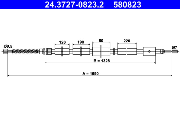BOSCH 1987477576 Parking Brake Cable Pull