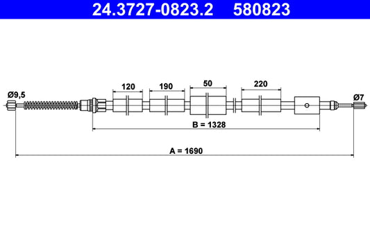 BOSCH 1987477576 Parking Brake Cable Pull