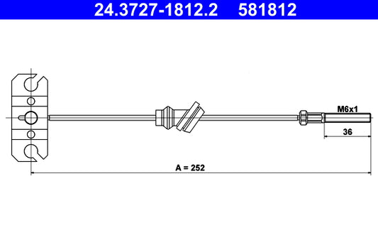 BOSCH 1987477726 Parking Brake Cable Pull