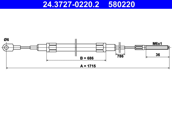 BOSCH 1987477219 Parking Brake Cable Pull