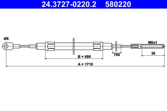 BOSCH 1987477219 Parking Brake Cable Pull