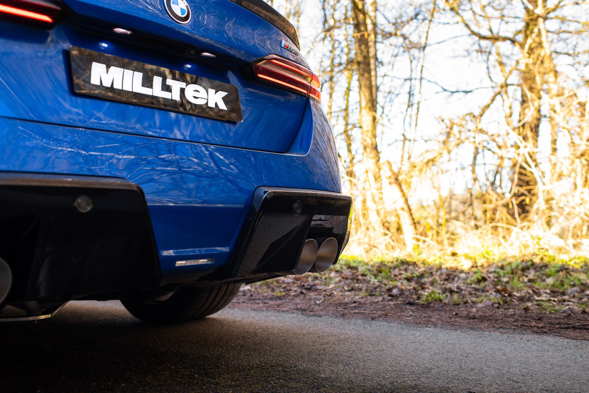 MillTek SSXBM1404 BMW M5 G90/G99 (UK/EU Spec) - Axle Back with Brushed Titanium Tips