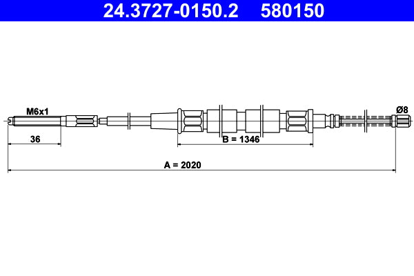 BOSCH 1987477965 Parking Brake Cable Pull