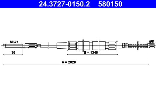 BOSCH 1987477965 Parking Brake Cable Pull