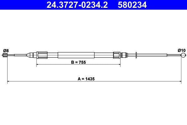 BOSCH 1987482455 Parking Brake Cable Pull