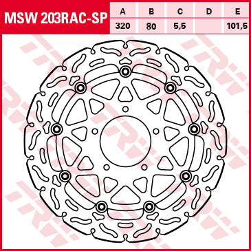 TRW MOTO MSW203RAC-SP Brake Disc