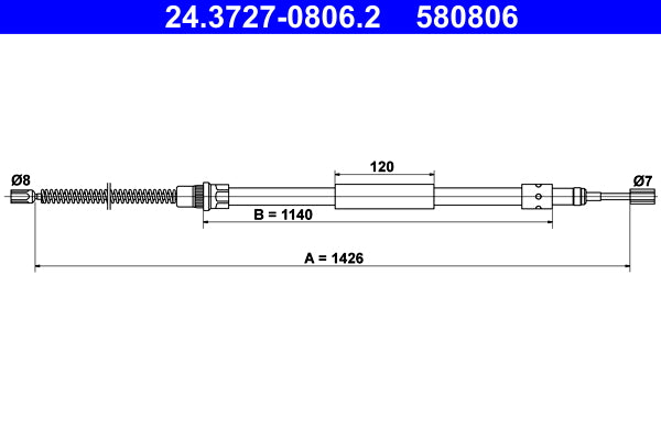 BOSCH 1987482456 Parking Brake Cable Pull