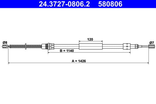 BOSCH 1987482456 Parking Brake Cable Pull