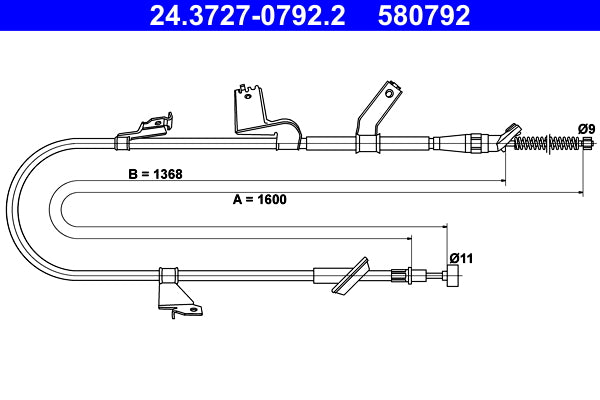 BOSCH 1987477701 Parking Brake Cable Pull