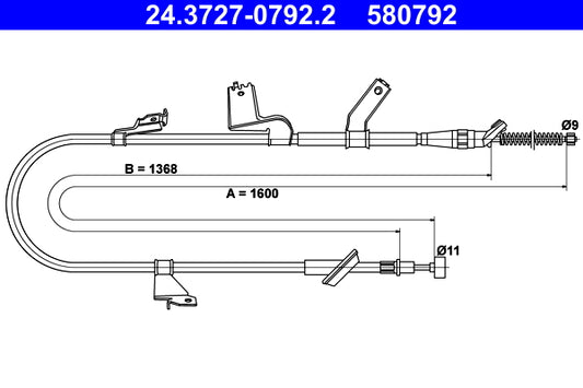 BOSCH 1987477701 Parking Brake Cable Pull