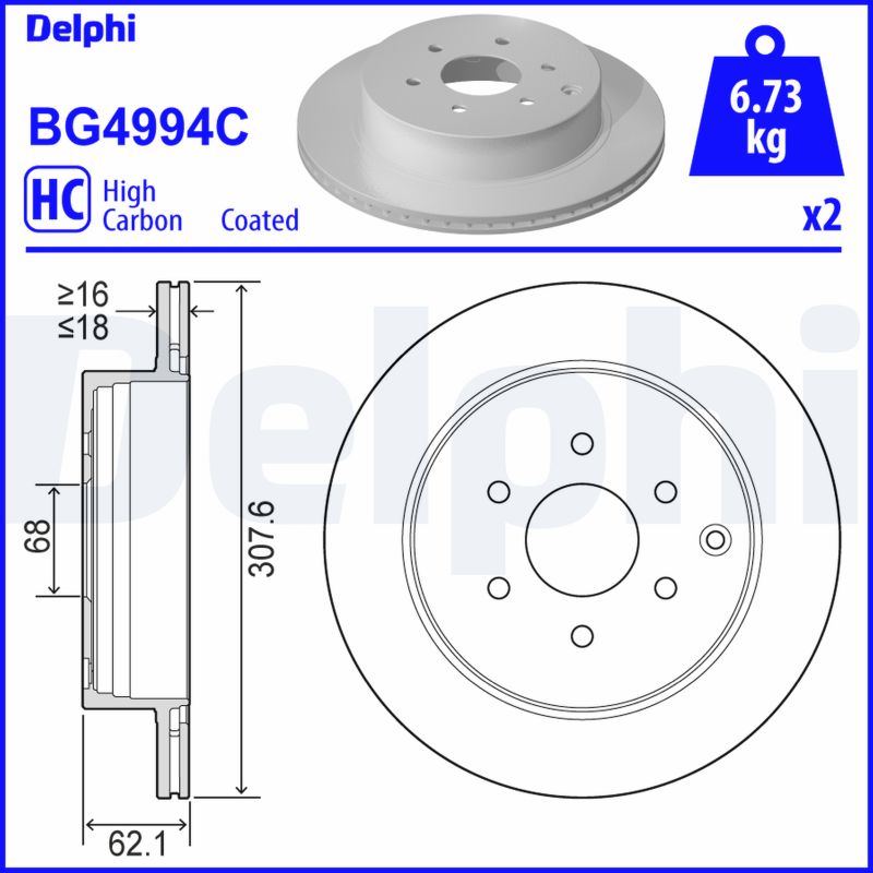 DELPHI BG4994C Brake Disc .