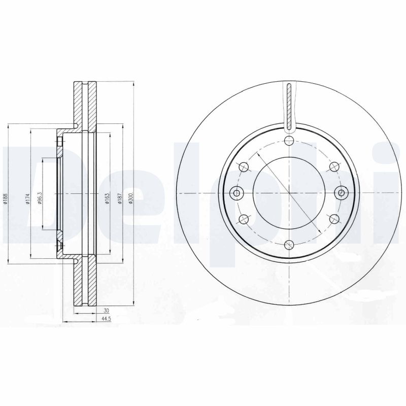 DELPHI BG4296 Brake Disc .