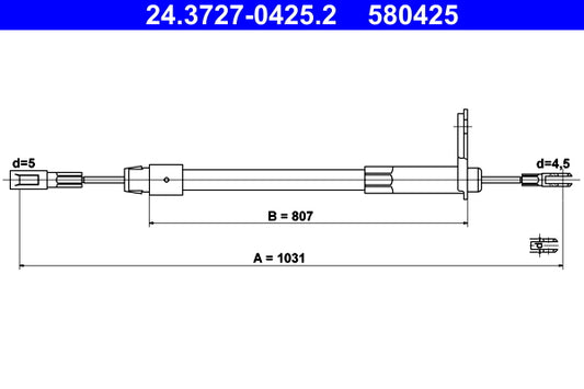 BOSCH 1987477406 Parking Brake Cable Pull