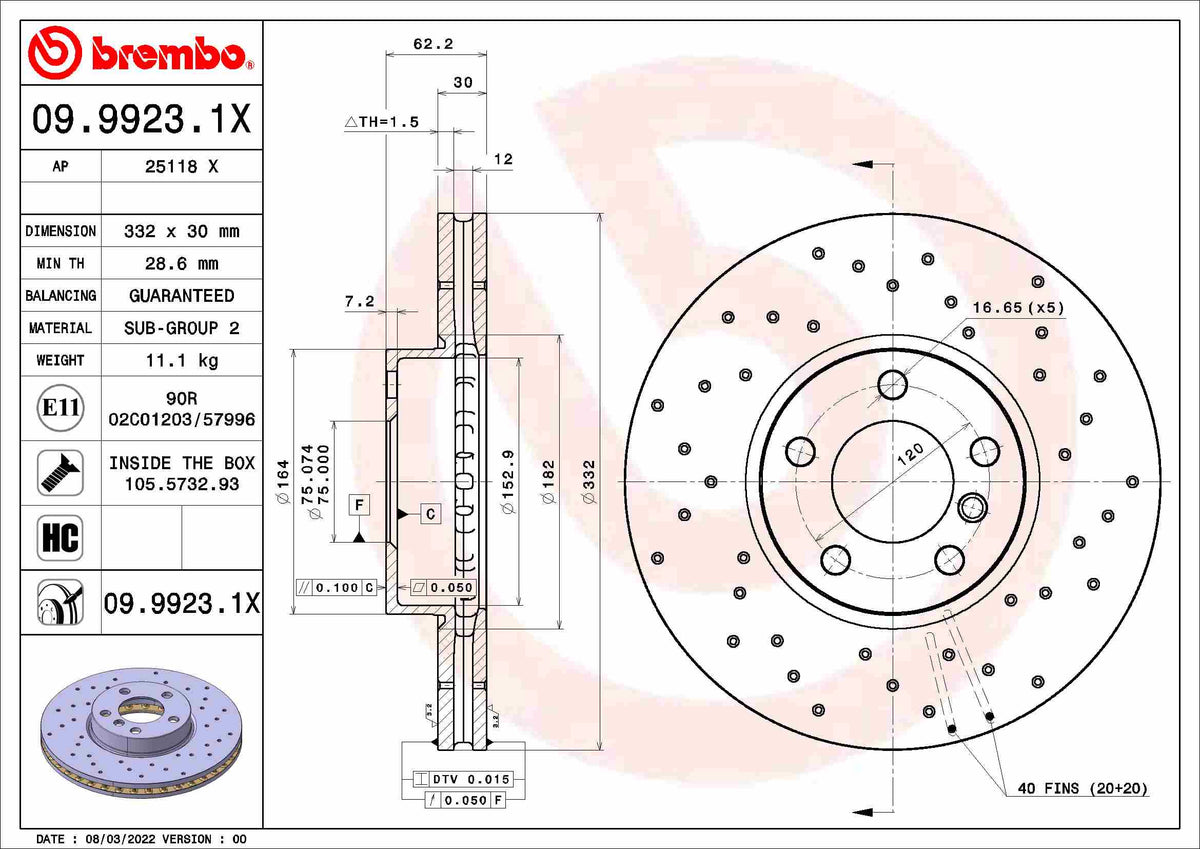 DELPHI LH7164 Brake Hose