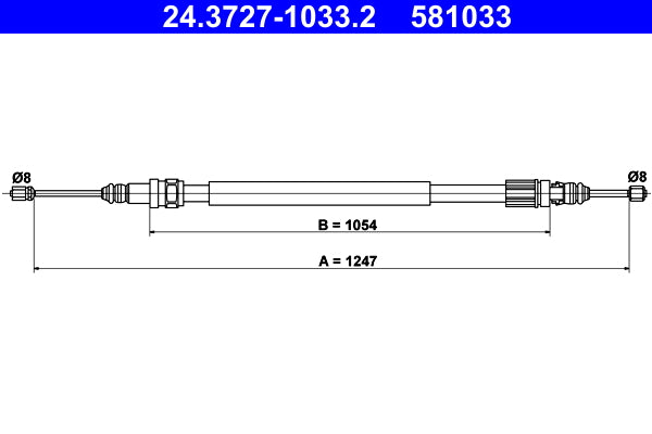 BOSCH 1987482390 Parking Brake Cable Pull