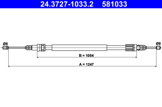BOSCH 1987482390 Parking Brake Cable Pull