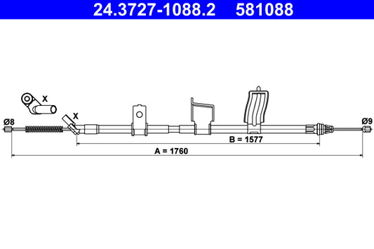 BOSCH 1987482065 Parking Brake Cable Pull