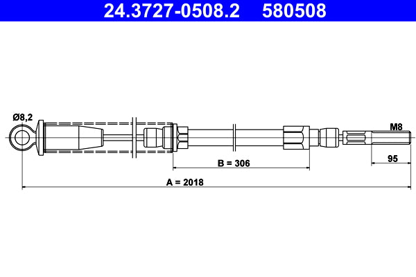 BOSCH 1987482381 Parking Brake Cable Pull