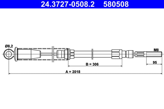 BOSCH 1987482381 Parking Brake Cable Pull