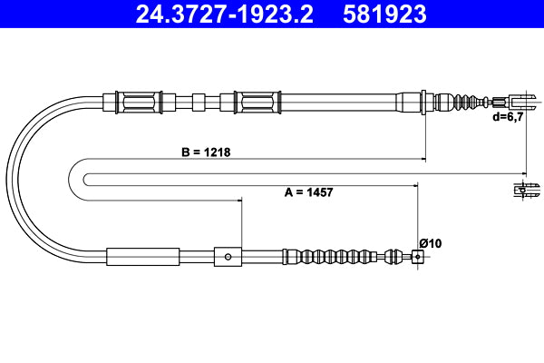 BOSCH 1987477553 Parking Brake Cable Pull