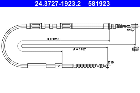 BOSCH 1987477553 Parking Brake Cable Pull