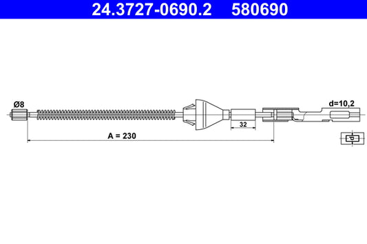 BOSCH 1987477393 Parking Brake Cable Pull