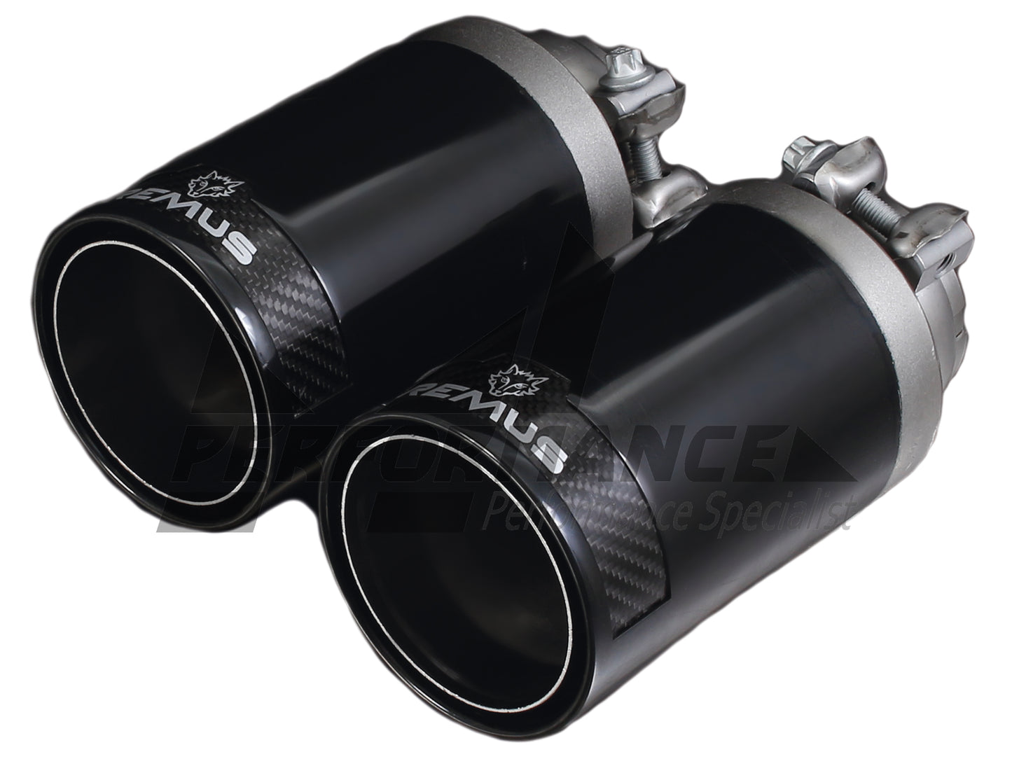 Remus BMW Mini Audi B58 F22 F23 F54 B8 Street Race Black Tailpipes Pair (M240i, Cooper S Clubman, JCW ALL4 & A4) - ML Performance UK