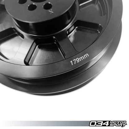 034Motorsport Audi Supercharger 179mm Crank Pulley Upgrade (B8/B8.5/C7 S4/S5/Q5/SQ5/A6/A7) - ML Performance UK