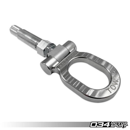 034MOTORSPORT STAINLESS STEEL TOW HOOK - 105MM FOR AUDI MQB/B8/B8.5/B9 AND VOLKSWAGEN MQB - MLPerformance UK
